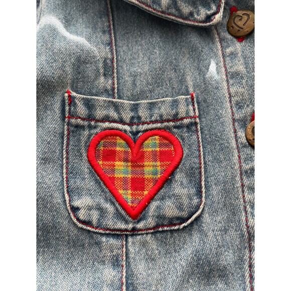 Mickey Stuff for Kids Girls 6X Blue Jean Denim LongSleeves Embroidery Details - Picture 6 of 13